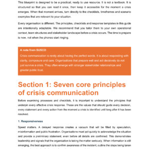 Crisis Communication Blueprint